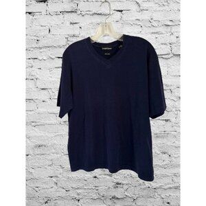 Joseph Lyman PIMA Cotton V-Neck Tee T-Shirt Navy Blue Size Med